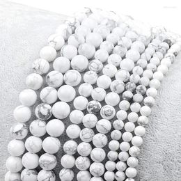 Andere natuurlijke witte turquoise stenen kralen rond spacer voor sieraden maken handgemaakte DIY -armband ketting anders Edwi22
