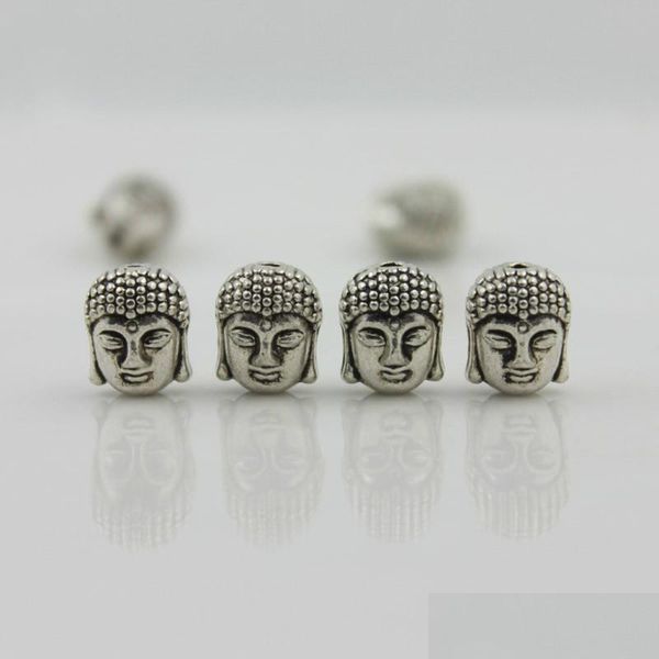 Otra nueva moda al por mayor Tibet Antique Sier Buddha Beads Accesorios para hacer joyas 10X9Mm 100 piezas / lote Drop Delivery 2022 Dh8Nn