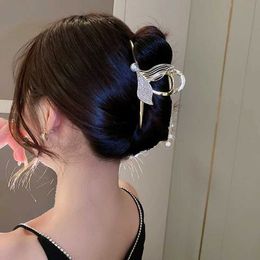 Andere nieuwe parels strass Tassels voor vrouwen meisjes haar cl vis staart haarspinnen mode metalen haar clips hoofddeksel haaraccessoires