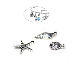 Autres arrivées les plus récentes Conch Shell Starfish Pendentifs Charm Fit Bracelet Collier Bijoux Accessoires En Gros DIY Drop Deliv Dhgarden Dhnmw