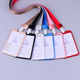 Autres fournitures scolaires de bureau 6 PCS Employé Id Card Holder Case Aluminium Femmes Hommes Nom ID Credit Business Cover Metal Work Badge d'identité 230818