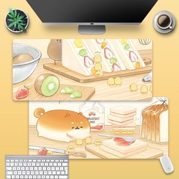 Otros útiles escolares de oficina 90x40cm Shiba Inu mouse pad grande lindo escritorio kawaii escritorio mause tapis de souris escritura mat 230804