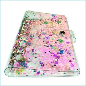 Otros útiles escolares de oficina A6 Carpeta impermeable Cuaderno Er Colorf Soft Pvc Rainbow Student Diary Hand Books Shell Drop Delivery Dhriy