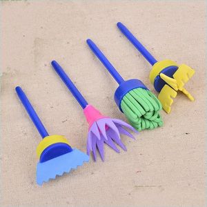 Andere Office School Leveringen DIY Flower Graffiti Sponge Brushes Seal Painting Tools Grappige Ding Art Supplies for Children Creative DHP56