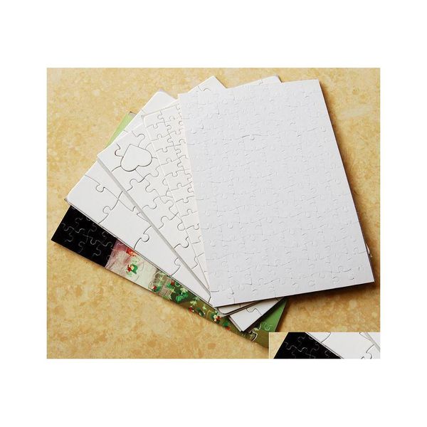 Autres Fournitures Scolaires De Bureau Est A4 Sublimation Puzzle Vierge 120 Pcs Bricolage Artisanat Presse À Chaleur Transfert Artisanat Jigsaw Blanc En Stock Sn1 Dh1Ul