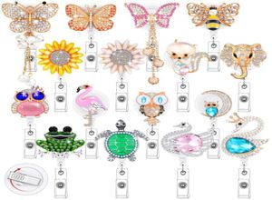 Otros suministros escolares de oficina L Nombre retráctil Tarjeta Titular de la insignia Crystal ID Reel Clip Rhinestone Lindo Enfermería con para mujeres Do S5824582