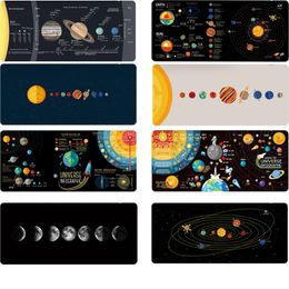 Outros materiais escolares de escritório Mouse Pad Espaço Planeta Jogo Desktop Computador Grande Teclado de Borracha Antiderrapante Design Bloqueio Borda Pa 230907