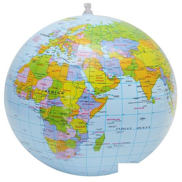 Otros suministros escolares de oficina al por mayor 16 pulgadas Globo inflable Mundo Tierra Océano Mapa Bola Geografía Aprendizaje Educativo Estudiante K DHDW0