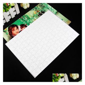 Autres fournitures scolaires de bureau en gros A4 sublimation puzzle vierge 120pcs bricolage artisanat transfert de chaleur artisanat puzzle blanc à Sto otqrb