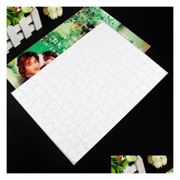 Autres fournitures scolaires de bureau en gros A4 sublimation puzzle vierge 120pcs bricolage artisanat transfert de chaleur artisanat puzzle blanc à Sto Dhuqm