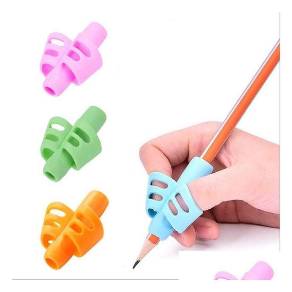 Autre école de bureau fournit en gros de Colorf crayon poignées porte-stylo sile baby writing writing outil de correction du périphérique partenaire Stud Dht0c