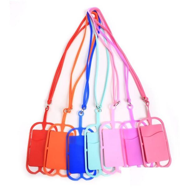 Autres fournitures scolaires de bureau en gros Sile Lanyards Porte-étui de téléphone avec sangle de cou pour livraison de baisse mobile Business Industrial DH38S