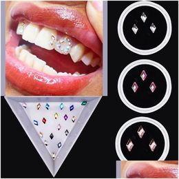 Autre hygiène bucco-dentaire 3 boîtes de dents dentaires cristal ornement dent gemmes diverses formes livraison aléatoire beauté diamant déco matériaux 221114 Dhsb8