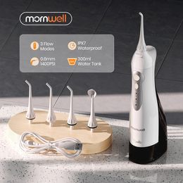 Autre hygiène bucco-dentaire D52 irrigateur buccal USB rechargeable hydropulseur jet d'eau dentaire portable 300ML réservoir d'eau étanche 4 modèles de nettoyeur de dents 230317