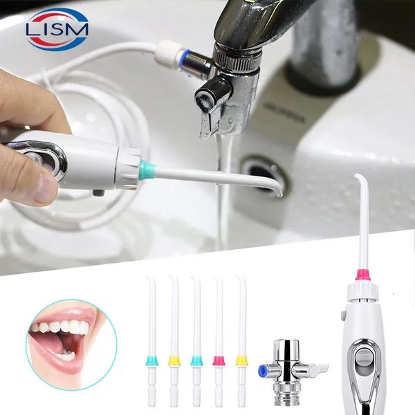 Otra higiene bucal Dental SPA Grifo Grifo Irrigador Agua Flosser Cepillo de dientes Irrigación Dientes Limpieza Interruptor Jet Familia 231204