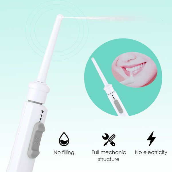 Otra higiene bucal Grifo Flosser Dental Cálculo de dientes 3 agujeros Columna de agua Aerosol Eliminar sarro 360 ° Boquilla giratoria Higiene bucal Limpiar 230728