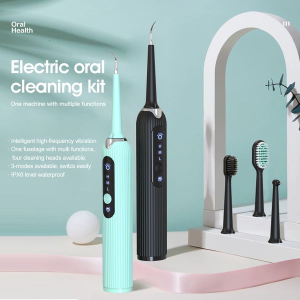 Autre Kit de nettoyage électrique de mise à niveau complète d'hygiène buccale, dissolvant de tartre de dents soniques, irrigateur à Jet d'eau dentaire ultrasonique 230828