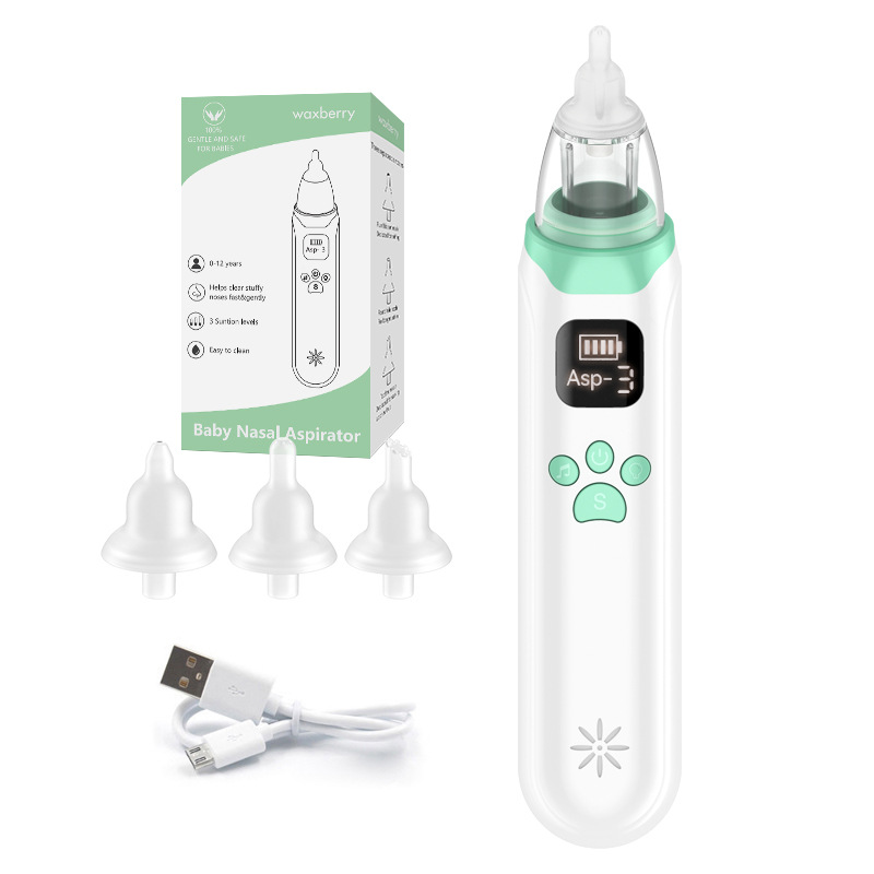 Aspirador nasal elétrico Grownsy - limpador de nariz musical seguro e higiênico para bebês