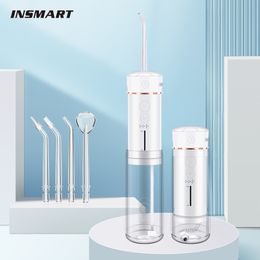 Autre hygiène buccale INSMART Water Flosser Pick Portabl Oral Irrigator Dents étanches Flosser Dent Nettoyant dentaire Jet Floss avec sac de voyage 230311