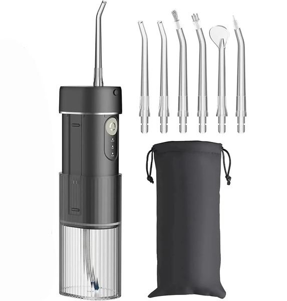 Autre hygiène buccale irrigateur eau Flosser pour dents Portable IPX7 étanche fil dentaire Rechargeable avec sac de voyage 231204
