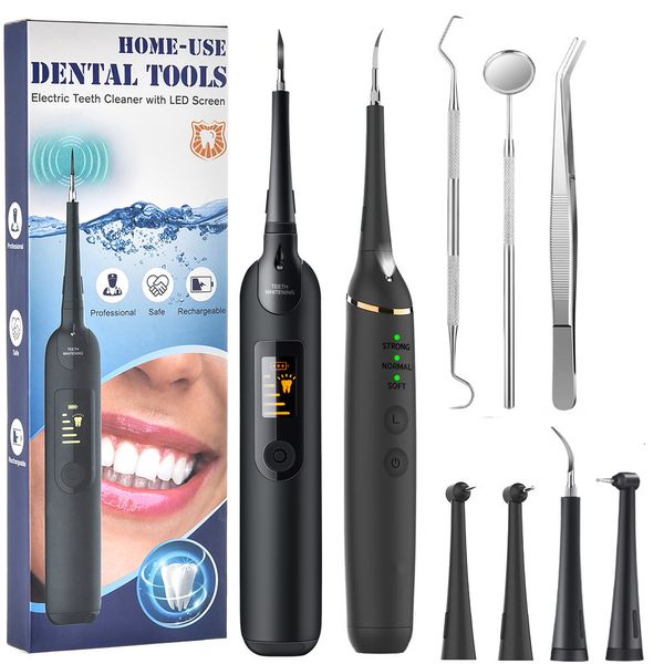 Autre Hygiène orale LED Electric Sonic Brosse Set Taches Calculs dentaire Calcul dentaire Nettoyer Cleaner Détraves Blantenant les outils de soins d'irrigation orale 230516