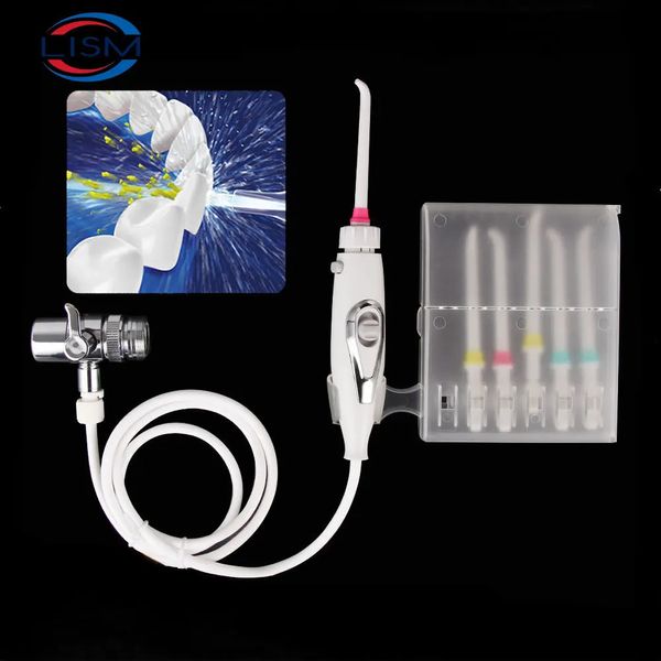 Otra higiene bucal LISM Grifo Irrigador Agua Hilo dental Cepillo de dientes Irrigación SPA Limpieza de dientes Interruptor Jet Family Floss 231204