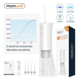 Otra higiene bucal Mornwell F29 Dental Water Jet 3 Mode Flosser Irrigator para dientes Recargable Portable 180ML Tank Cleaner 230211