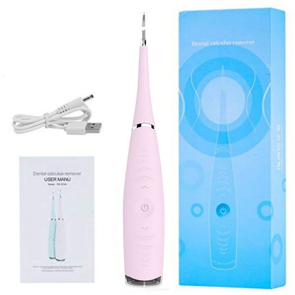 Autre hygiène bucco-dentaire Portable électrique sonique dentaire nettoyant pour les dents calculs taches dissolvant de tartre dentiste outil de blanchiment des dents USB rechargeable 230417