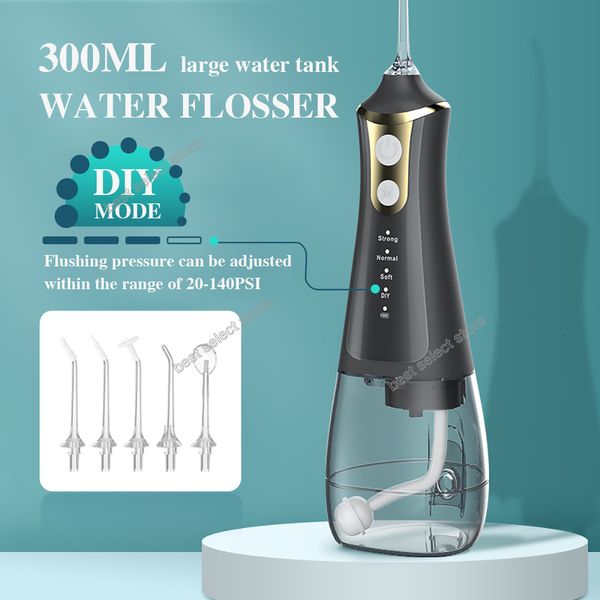 Autre hygiène bucco-dentaire Irrigateur portable Fil dentaire Mode DIY 5 Jets Hydropulseur Pick Bouche Machine à laver Nettoyage des dents Cure-dents avec fil 230829