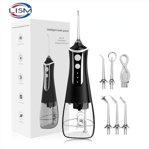 Other Oral Hygiene Portable Irrigator Water Flosser Dental Jet Tools Pick Cleaning Teeth 300ML 5 Nozzles Mouth Washing Machine Floss 230221