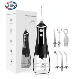 Andere orale hygiëne draagbare orale irrigator Water Flosser Dental Water Jet Gereedschap Pick Reinigingstanden 300 ml 5 Nozzels Mondwasmachine Floss 230227