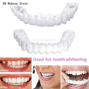 Autre hygiène bucco-dentaire Couverture de blanchiment des dents en silicone Faux placages Dents Beauté Santé Cosmétique Dents Bretelles Simulation Denture Upper Lower Teeth Set 230919