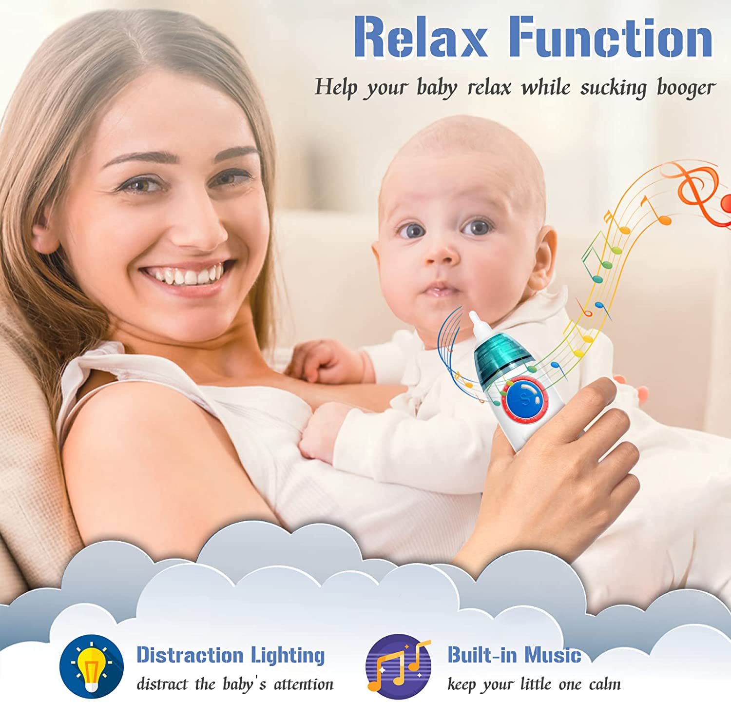 Inne higieny jamy ustnej Trend Electric Aspirator Silikon BPA Wolne zapalenie nosa Rakieta Kształt Baby Dzieci Aspiratorzy nosa Ssanie nos Brudne narzędzie