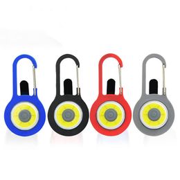 Andere buitenverlichting draagbare mini karabijnwagen zaklamp cob keychain zaklampen 3 modi led zaklampen rugzak fakkellichten