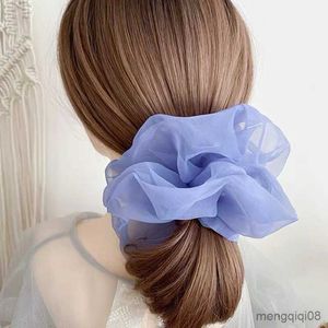 Autre bande de cheveux surdimensionnée porte-queue de cheval pour femmes filet fil chouchou ruban nouvelle dame mariage filles élastique accessoires R230608