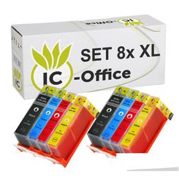 Autres produits d'impression d'emballage Vente en gros 8 cartouches d'imprimante compatible avec puce pour 364 XL Deskjet 3520 3522 Officejet 4620 4 Dhhtg