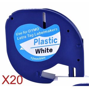 Autres produits d'impression d'emballage Vente en gros 20 Ruban d'étiquettes pour Dymo Letratag Lt-100H Lt-100T Lt-110T Qx 50 XR Xm 2000 Drop Delivery O Dhfuj