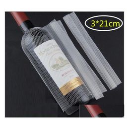 Autres matériaux d'expédition d'emballage en gros 2000pcs en plastique PE bouteille de vin rouge filet de protection chaussettes manchon blanc livraison directe offi otmeu