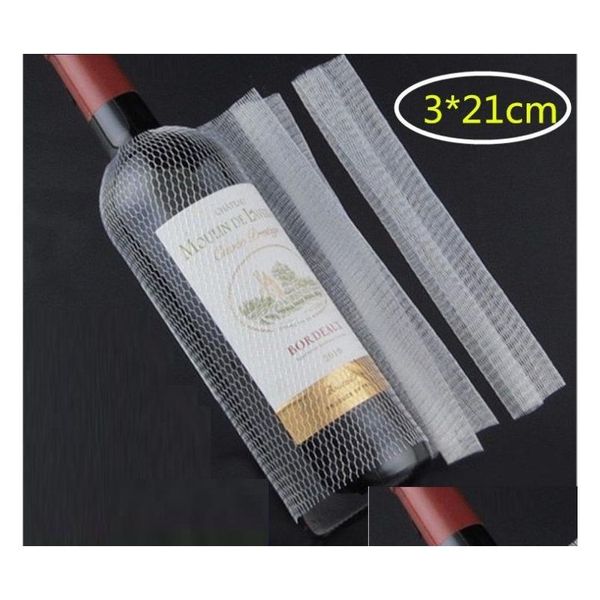 Autres matériaux d'emballage d'expédition en gros 2000pcs en plastique PE bouteille de vin rouge filet de protection chaussettes manchon blanc livraison directe offi dh45p