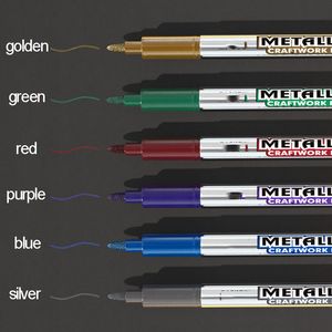 Andere verfmarkering Craftwork Pennen Metallic Color Signing Pen Gold Red Green Diy Paper Tag Foto Album Scrapbooking Party Verjaardag Wedding Decoratie 0612