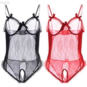 Andere Slipjes Erotische Lingerie voor Vrouwen Open Bh Crotchless Sex Ondergoed Porno Babydoll Jurk Hot Lace Sexy Lingerie Kostuum Nuisette Porno HKD230706