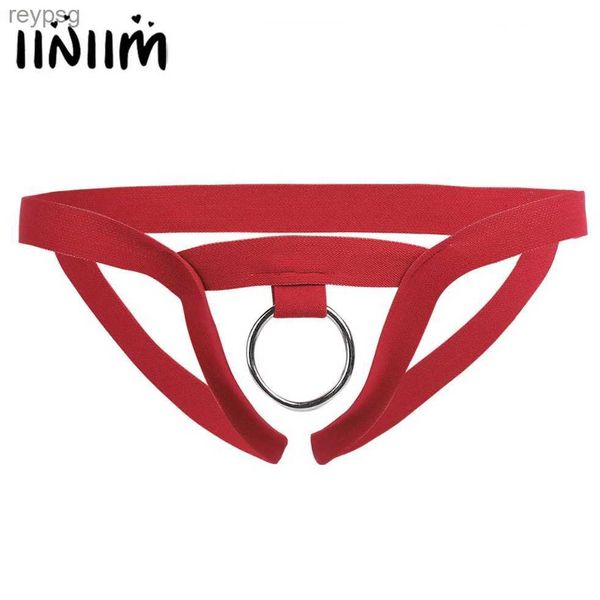 Autres culottes Hommes Nylon Lingerie Sexy Sous-vêtements Open Butt Sissy String Homme Bikini Briefs Gay O-Ring Crotchless Mens Strings YQ240130