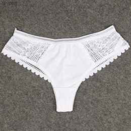 Rorychen Euro Size Thong voor dames Sexy Braziliaanse G-snaar Rose Flower Lace Print Romantisch ondergoed Lingerie YQ240130