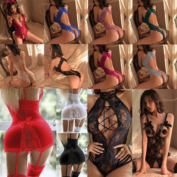 Otras bragas S-4XL Ropa interior Mujer Sexi Body Lencería Sexy Erótico Porno Ropa interior Sexual Sepwear Plus Sujetador abierto Entrepierna Whosa255Q