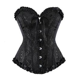 Andere slipjes Sexy korsetten Bustiers Bloemen kanten tops voor dames Bloemenprint Vintage korset Gothic Satijn Lingerie Corselet Bovenborst Grote maten 231204