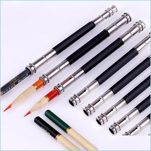 Other Pens 1 Pcs Pens Adjustable Dual Head /Single Pencil Extender Holder Sketch School Office Painting Art Write Tool For Writing G Dhkif