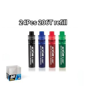 Autres stylos 24 pcs de G206T Whiteboard Marker Pen Refill InkWaterbaseEasy Erase Haute capacité Convient pour le bureau d'enseignement Non toxique 230818