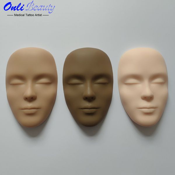 Autres fournitures de maquillage permanentes 3D peau de silicone pour la pratique du visage complet réaliste pour les artistes 230616