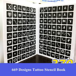 Andere permanente make-upvoorraad 669 Designs Tattoo Stencils Boek Vlinder Lippen Kat Glitter Sjablonen voor Meisjes Kinderen Vrouwen Airbrush Henna Stencil 230808