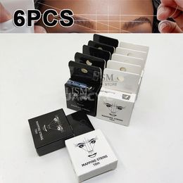 Otro suministro de maquillaje permanente 6PCS Microblading Mapping Pre-Ink String pmu supplies Teñido Liner Thread para la herramienta de medida de posicionamiento permanente 230523